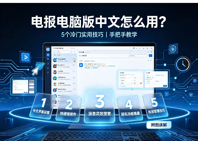 电报电脑版中文怎么用？5个冷门实用技巧手把手教学（附图）