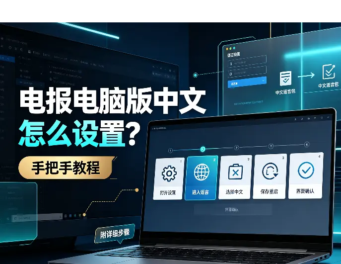 电报电脑版中文怎么设置？手把手教程（附详细步骤）