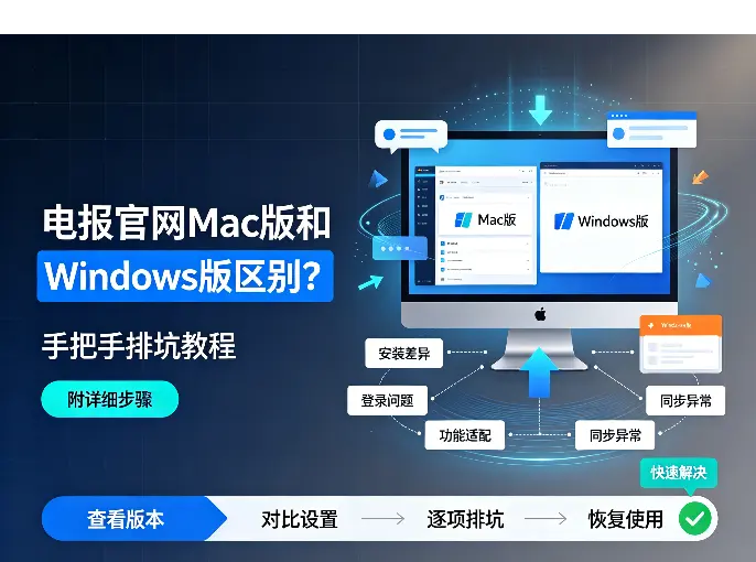电报官网Mac版和Windows版区别？手把手排坑教程（附详细步骤）