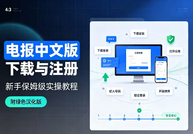 电报中文版下载与注册：新手保姆级实操教程（附绿色汉化版）
