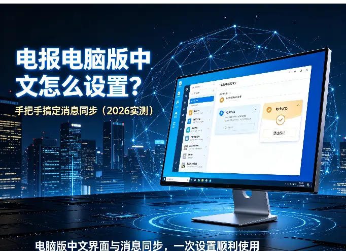电报电脑版中文怎么设置？手把手搞定消息同步（2026实测）
