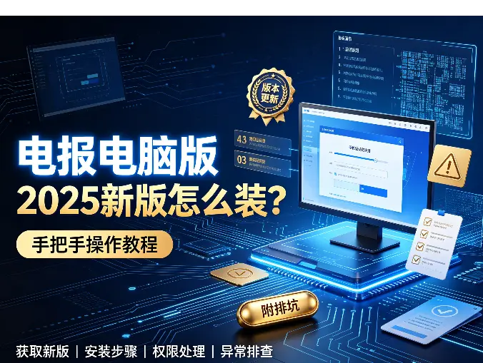电报电脑版2025新版怎么装？手把手操作教程（附排坑）