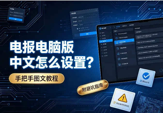 电报电脑版中文怎么设置？手把手图文教程（附避坑指南）