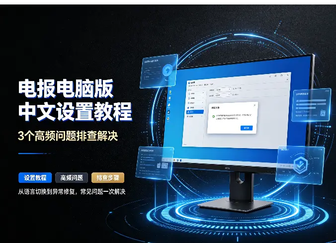 电报电脑版中文设置教程：3个高频问题排查解决