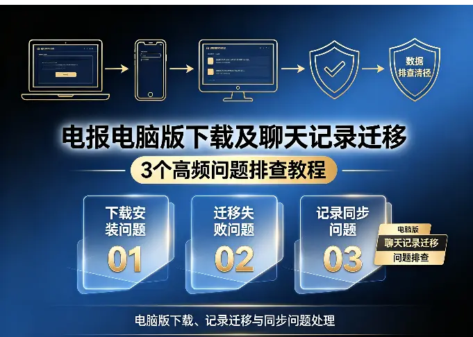 电报电脑版下载及聊天记录迁移：3个高频问题排查教程