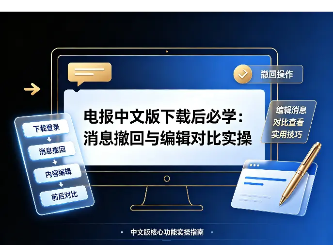 电报中文版下载后必学：消息撤回与编辑对比实操