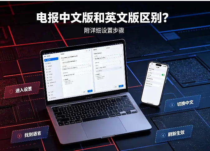 电报中文版和英文版区别？手把手设置教程（附步骤）
