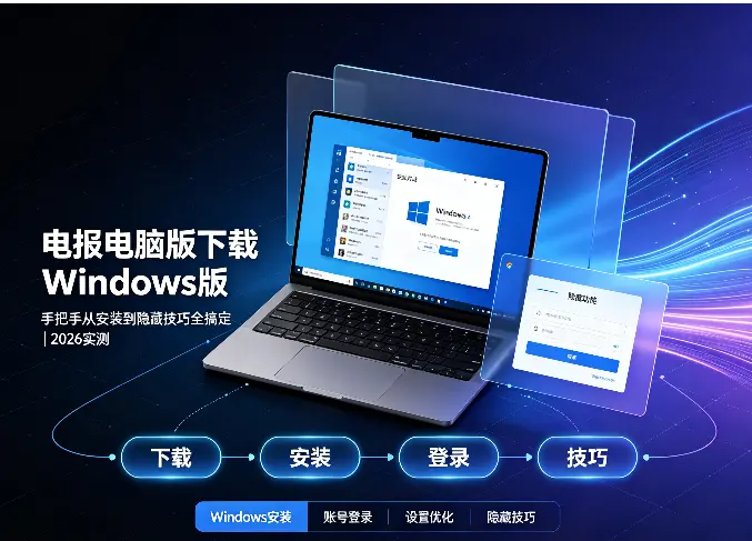 电报电脑版下载Windows版：手把手从安装到隐藏技巧全搞定（2026实测）