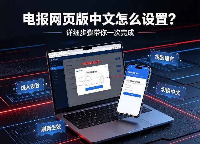 电报网页版中文怎么设置？手把手对比教程（附详细步骤）