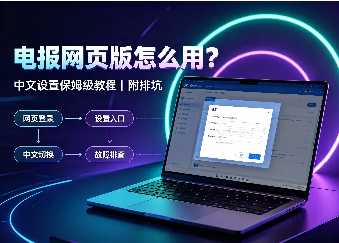 电报网页版怎么用？中文设置保姆级教程（附排坑）