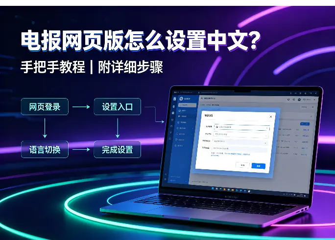 电报网页版怎么设置中文？手把手教程（附详细步骤）
