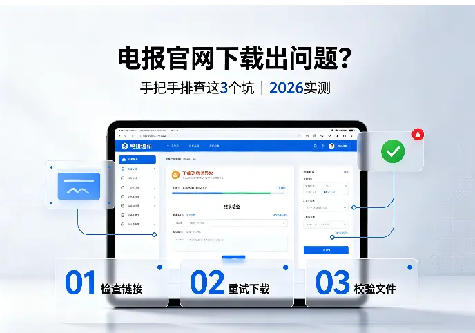 电报官网下载出问题？手把手排查这3个坑（2026实测）