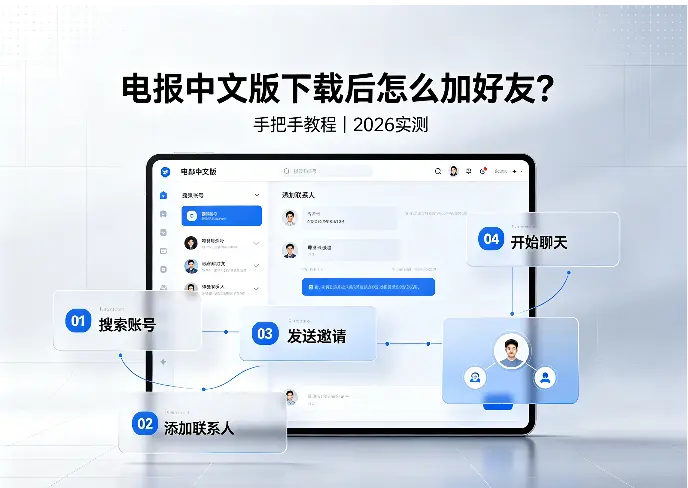 电报中文版下载后怎么加好友？手把手教程（2026实测）