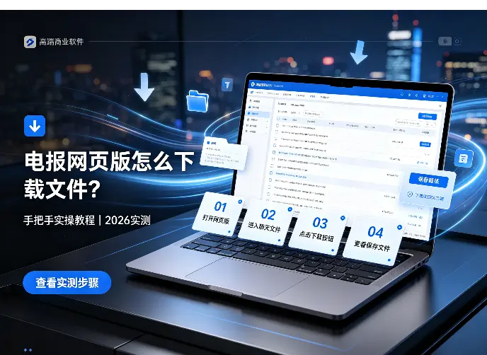 电报网页版怎么下载文件？手把手实操教程（2026实测）