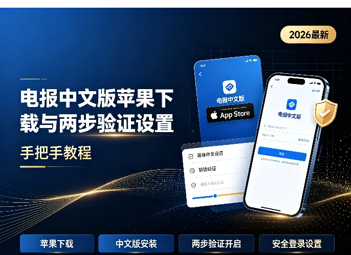 电报中文版苹果下载与两步验证设置手把手教程