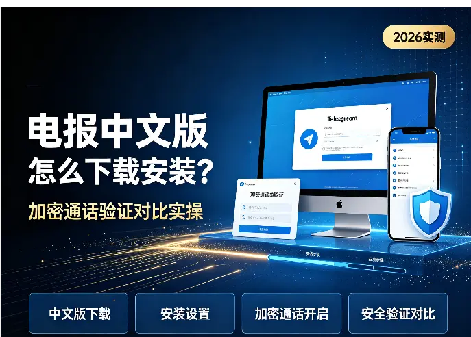 电报中文版怎么下载安装？加密通话验证对比实操