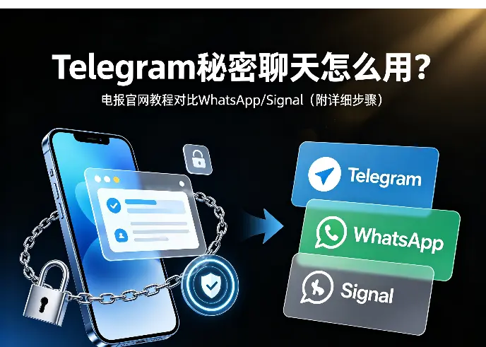 Telegram秘密聊天怎么用？电报官网教程对比WhatsApp/Signal（附详细步骤）