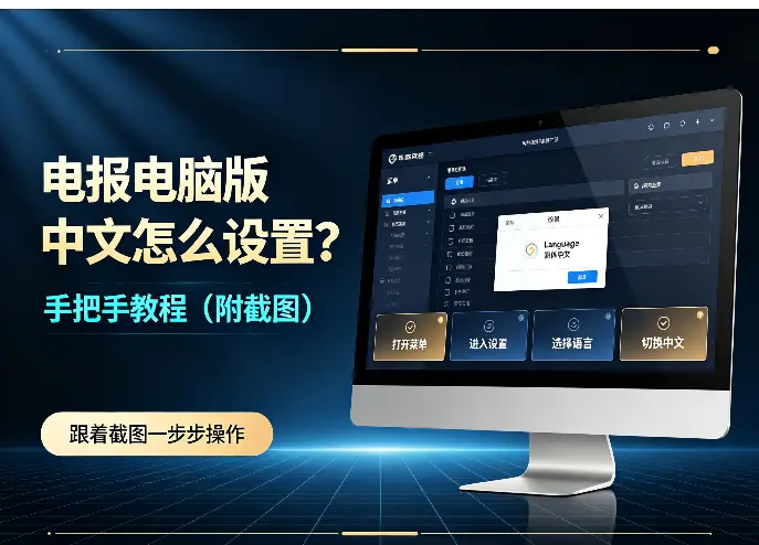 电报电脑版中文怎么设置？手把手教程（附截图）