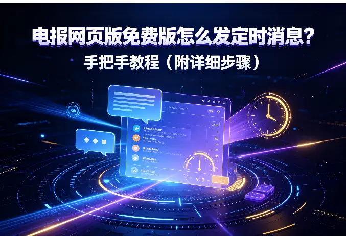 电报网页版免费版怎么发定时消息？手把手教程（附详细步骤）