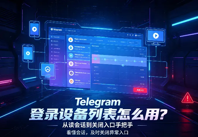 Telegram 登录设备列表怎么用？从读会话到关闭入口手把手