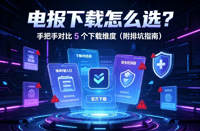 电报下载怎么选？手把手对比 5 个下载维度（附排坑指南）