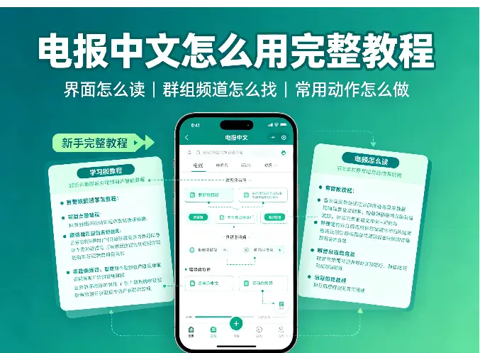 电报中文怎么用完整教程:界面怎么读、群组频道怎么找、常用动作怎么做