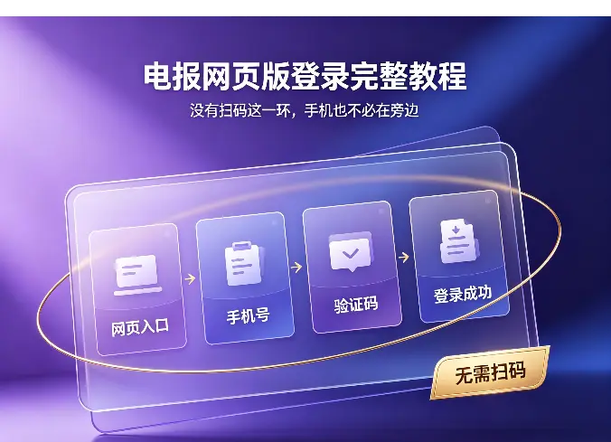 电报网页版登录完整教程:没有扫码这一环,手机也不必在旁边