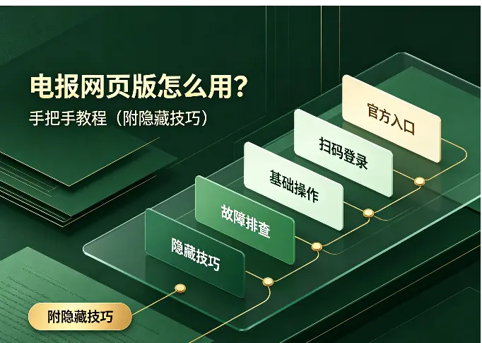 电报网页版怎么用？手把手教程（附隐藏技巧）