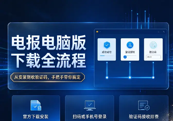 电报电脑版下载全流程：从安装到收验证码，手把手带你搞定