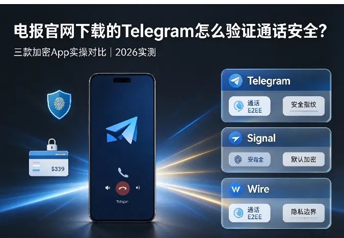 电报官网下载的Telegram怎么验证通话安全？三款加密App实操对比