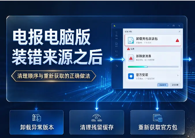 电报电脑版装错来源之后：清理顺序与重新获取的正确做法