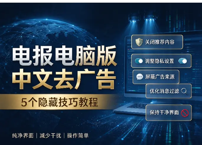 电报电脑版中文去广告：5个隐藏技巧教程