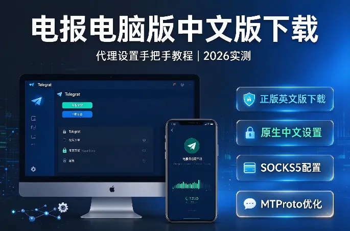 电报电脑版中文版下载：代理设置手把手教程（2026实测）