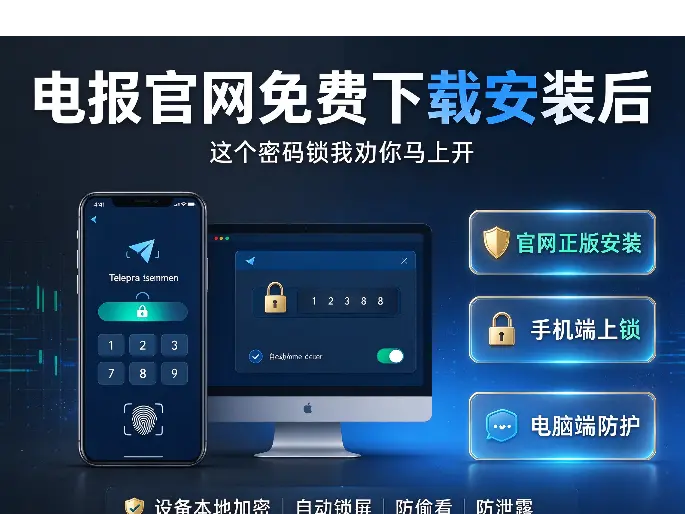 电报官网免费下载安装后，这个密码锁我劝你马上开