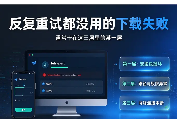 反复重试都没用的下载失败，通常卡在这三层里的某一层