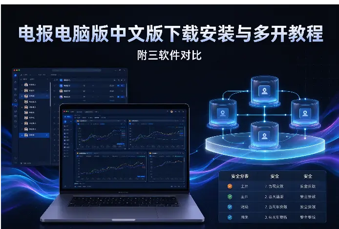 电报电脑版中文版下载安装与多开教程（附三软件对比）