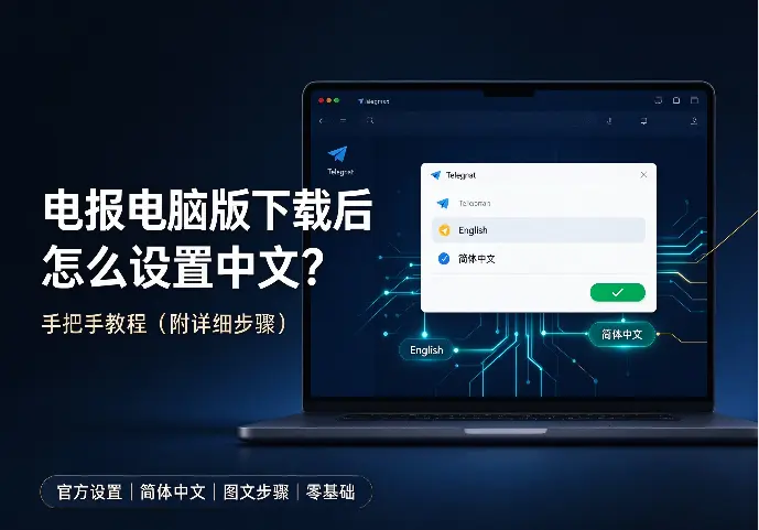 电报电脑版下载后怎么设置中文？手把手教程（附详细步骤）