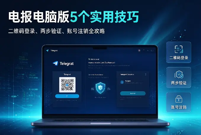 电报电脑版5个实用技巧：二维码登录、两步验证、账号注销全攻略