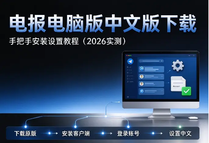 电报电脑版中文版下载：手把手安装设置教程（2026实测）