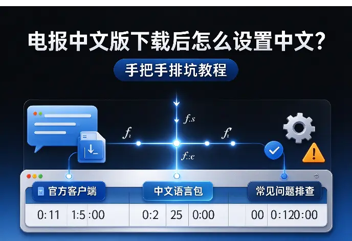电报中文版下载后怎么设置中文？手把手排坑教程