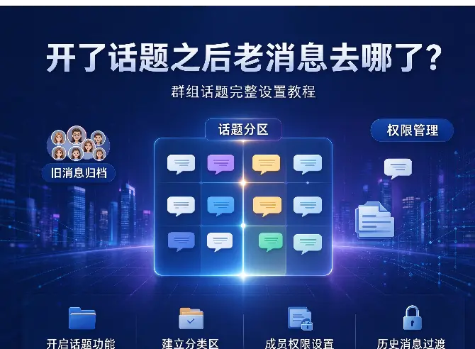 开了话题之后老消息去哪了：群组话题的开启、分区、权限与过渡（附步骤）