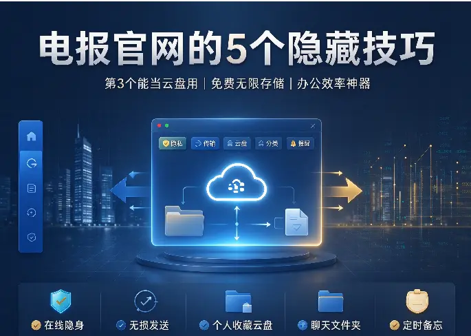 电报官网的5个隐藏技巧，第3个能当云盘用