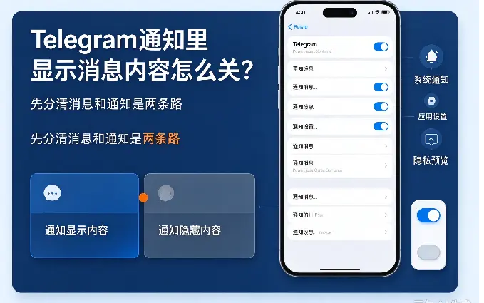 Telegram通知里显示消息内容怎么关？先分清消息和通知是两条路