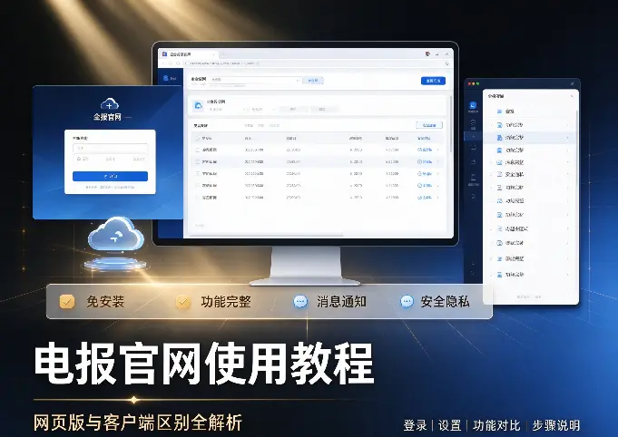 电报官网怎么用？和客户端区别一篇讲透（附步骤）