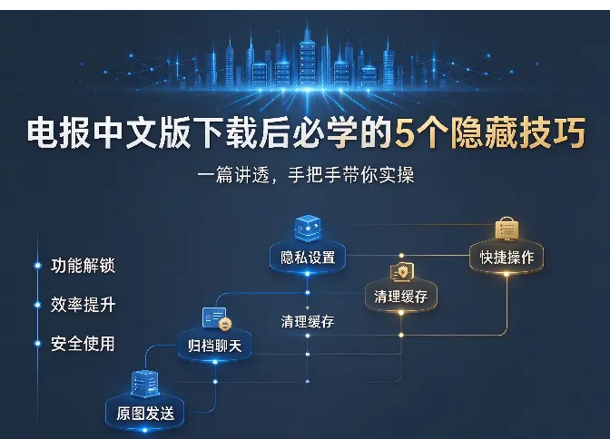 电报中文版下载后必学的5个隐藏技巧（手把手教程）