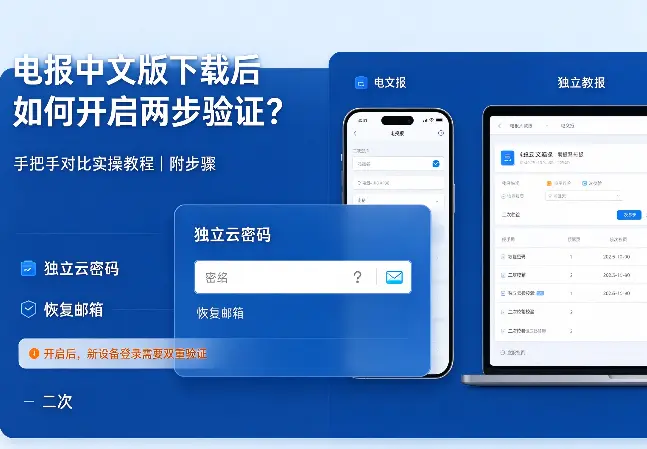 电报中文版下载后如何开启两步验证？手把手对比实操教程（附步骤）