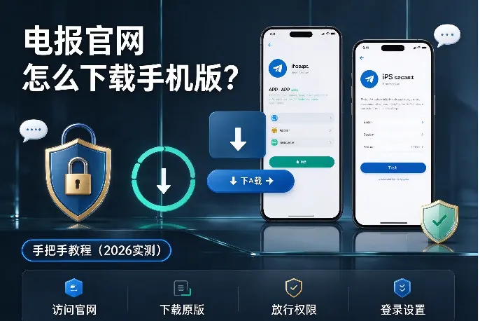 电报官网怎么下载手机版？手把手教程（2026实测）