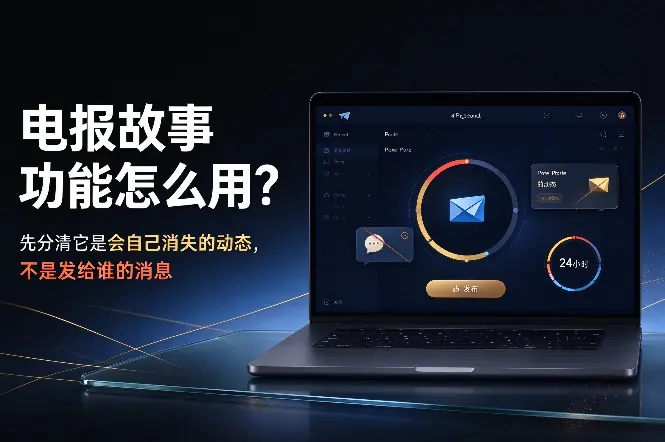 电报故事功能怎么用？先分清它是会自己消失的动态、不是发给谁的消息