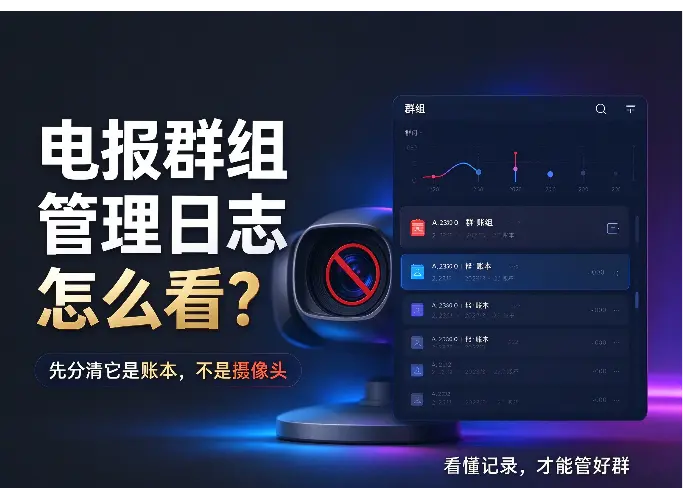 电报群组管理日志怎么看？先分清它是账本、不是摄像头