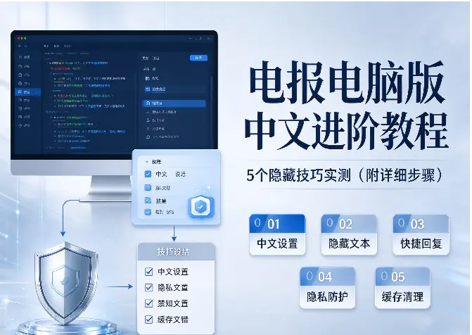 电报电脑版中文进阶教程：5个隐藏技巧实测（附详细步骤）